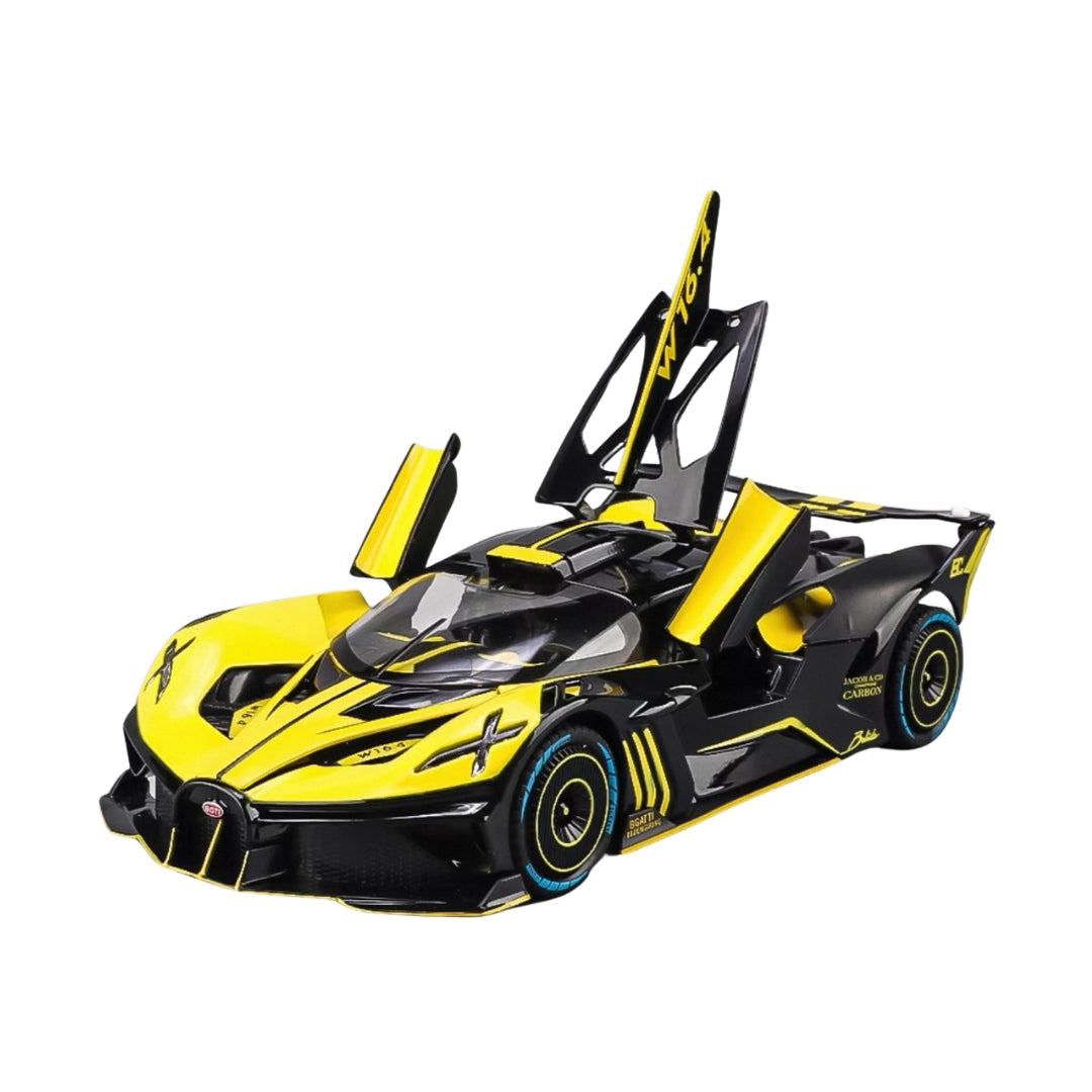 BUGATTI BOLIDE YELLOW DIECAST MODEL