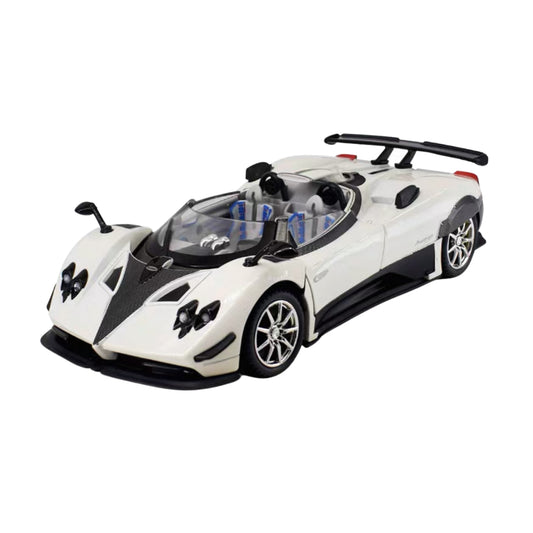 PAGANI ZONDA HP BARCHETTA WHITE DIECAST MODEL