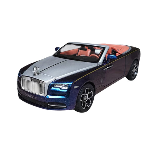 ROLLS-ROYCE DAWN CONVERTIBLE BLUE SILVER DIECAST MODEL