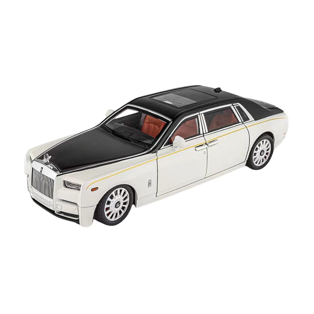 ROLLS-ROYCE PHANTOM EWB BLACK WHITE DIECAST MODEL