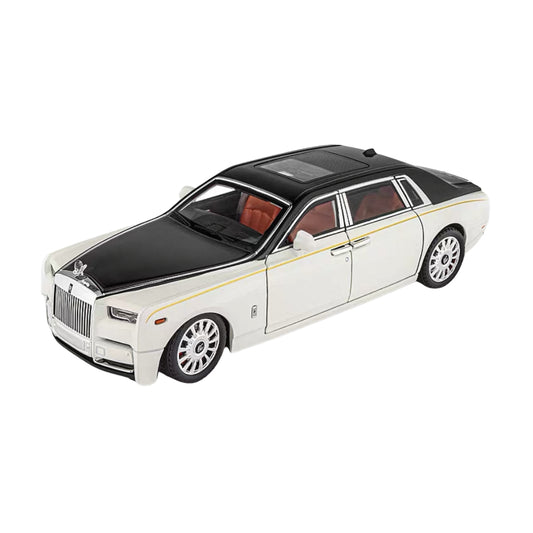 ROLLS-ROYCE PHANTOM EWB BLACK WHITE DIECAST MODEL