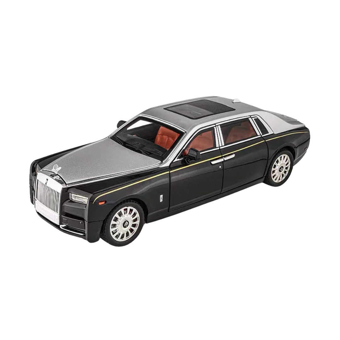 ROLLS-ROYCE PHANTOM EWB BLACK SILVER DIECAST MODEL