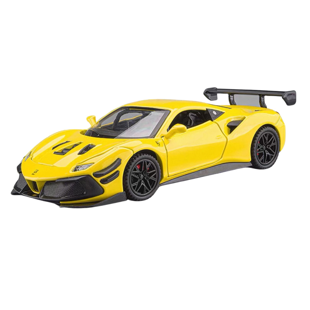 FERRARI 488 YELLOW DIECAST MODEL