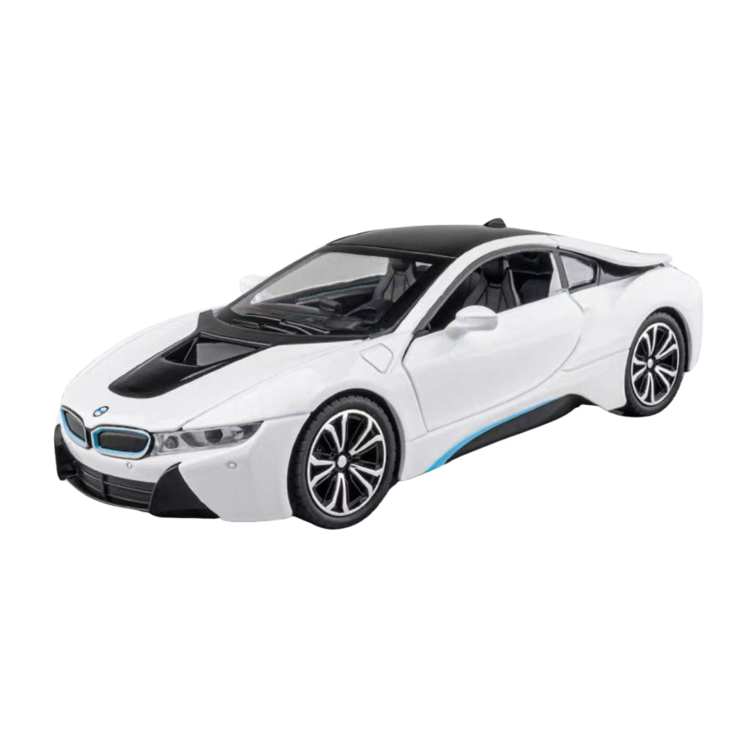 BMW I8 WHITE DIECAST MODEL