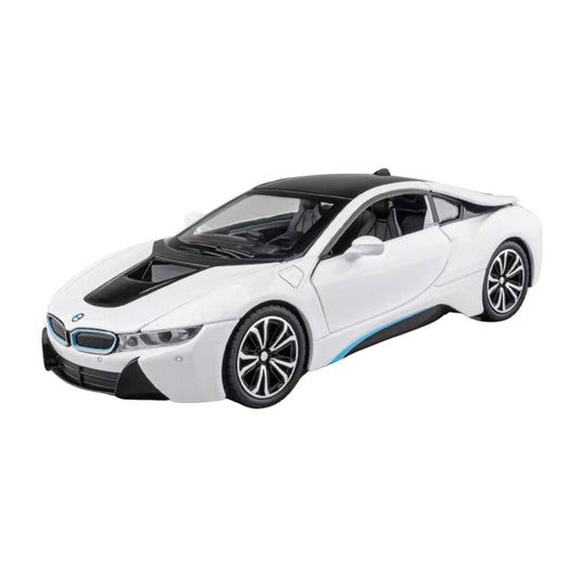 BMW I8 WHITE DIECAST MODEL