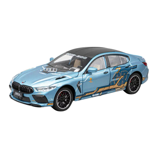 BMW M8 BLUE GOLD DIECAST MODEL