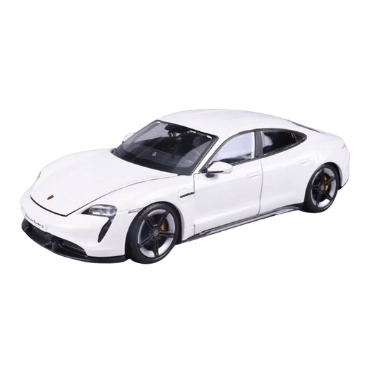 PORSCHE TAYCAN TURBO S WHITE DIECAST MODEL