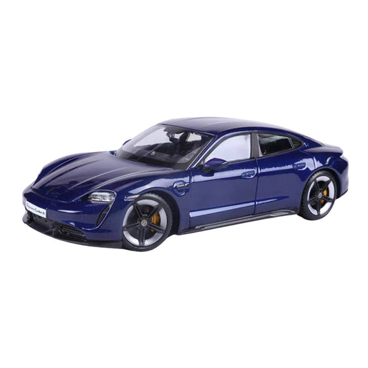 PORSCHE TAYCAN TURBO S BLUE DIECAST MODEL