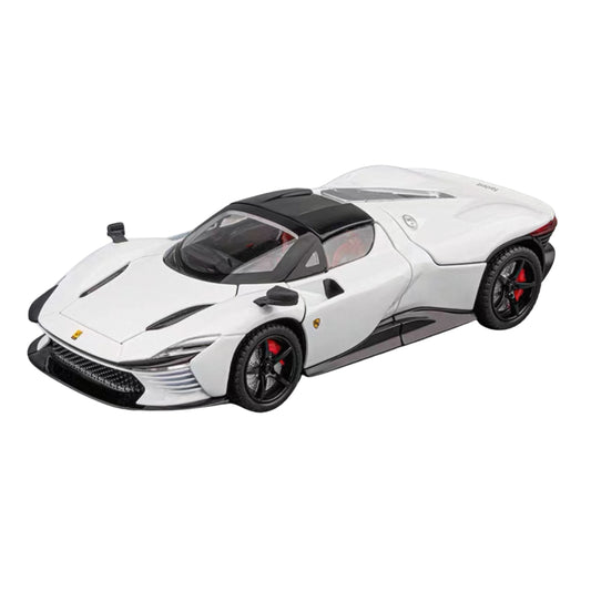 FERRARI DAYTONA SP3 WHITE DIECAST MODEL
